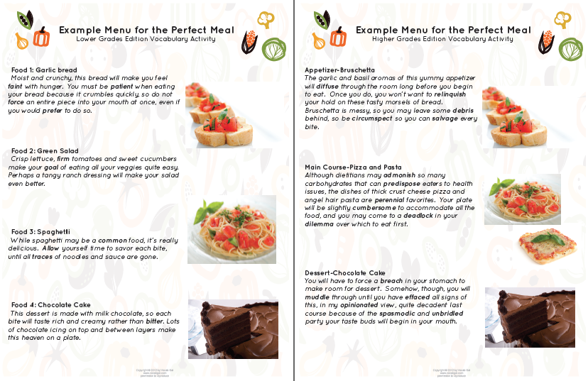 Vocabulary-Activity-Perfect-Meal